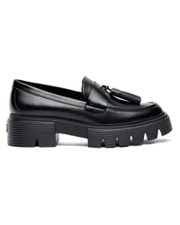 Stuart Weitzman Nolita Tassel Loafer - Frau Loafer Und Flache Schuhe Schwarz Schwarz