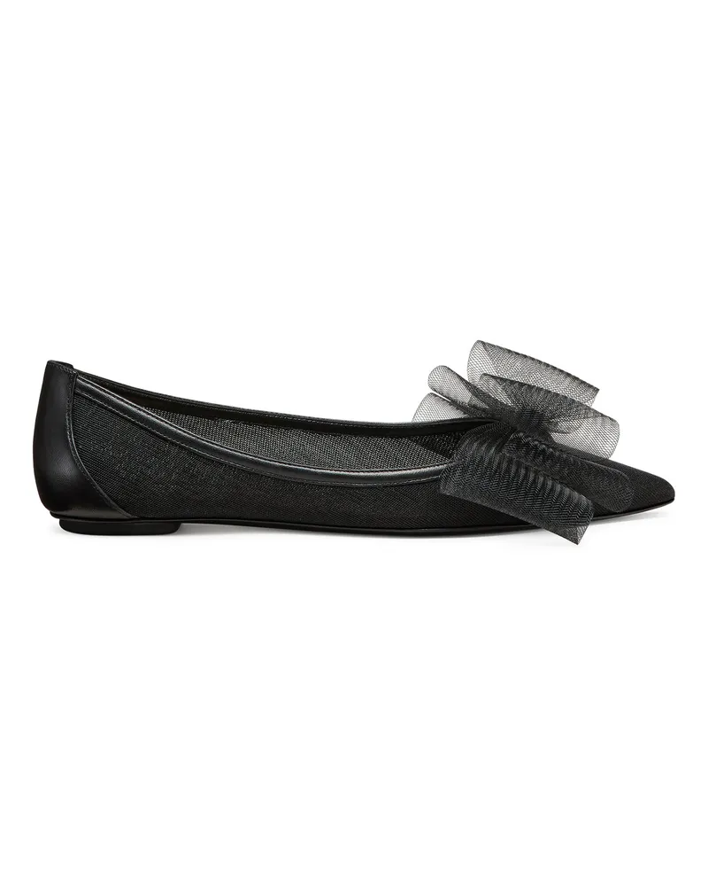 Stuart Weitzman Blushing Bow Flat - Frau Loafer Und Flache Schuhe Black Black