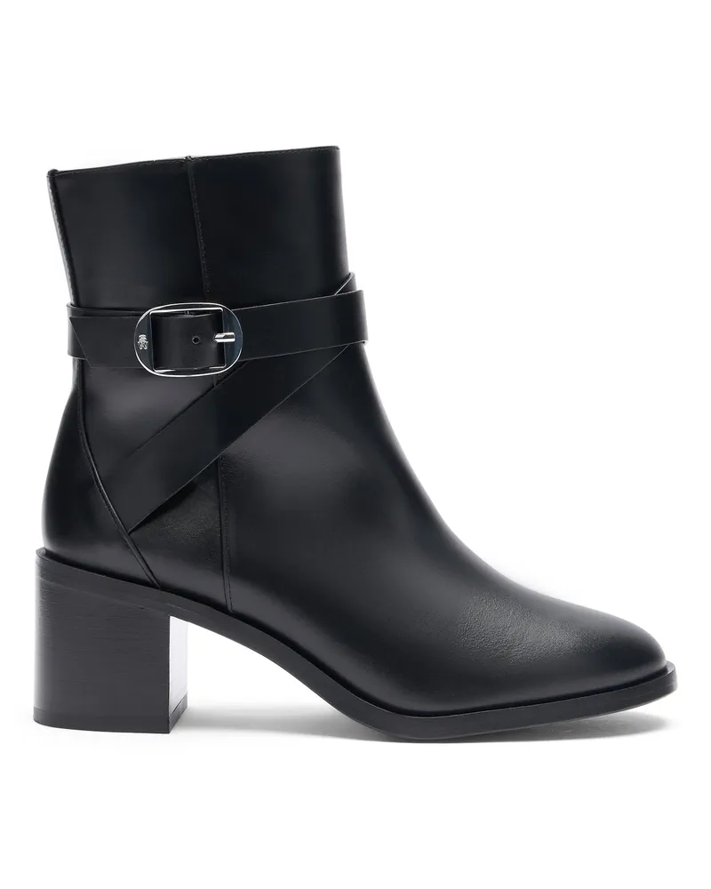 Stuart Weitzman Esme Belted Zip Bootie Frau Stiefel Und Stiefeletten Black