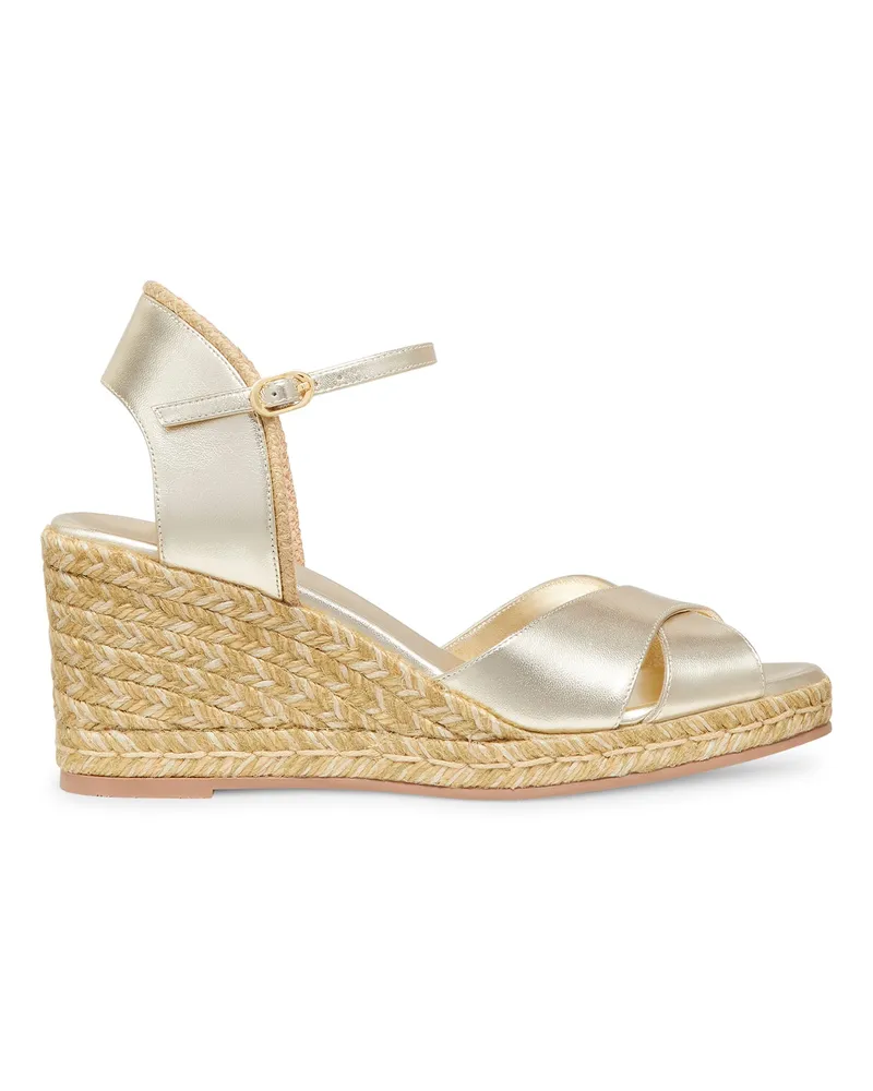 Stuart Weitzman Mirela Ii Espadrille Wedge Frau Keilabsatzschuh Hellgold