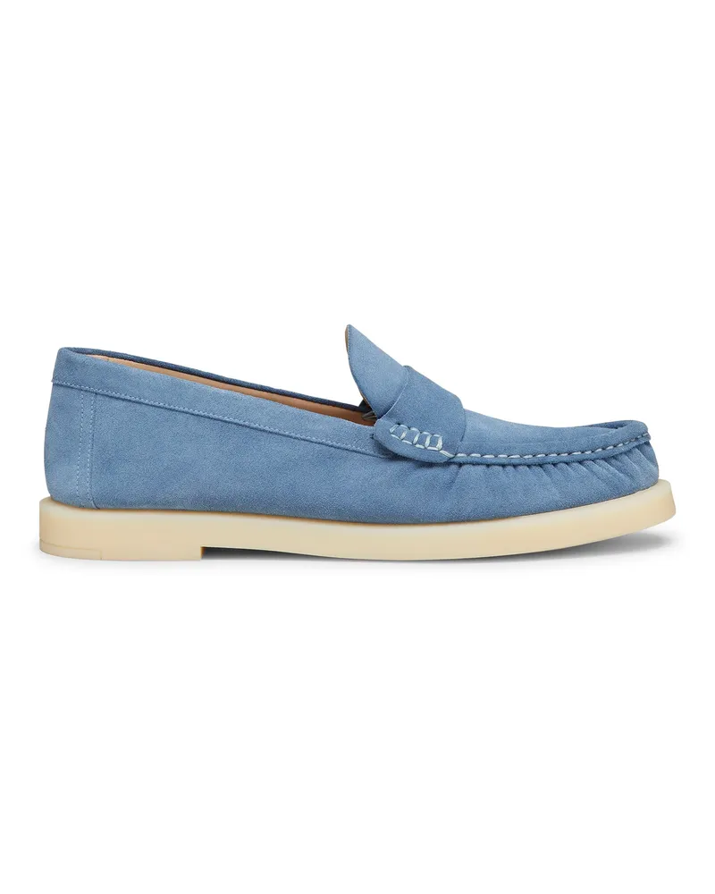 Stuart Weitzman Blake Loafer - Frau Loafer Und Flache Schuhe Blue Steel/sahne Blue