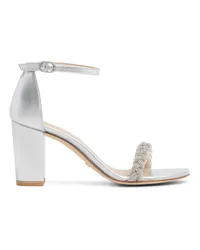 Stuart Weitzman Nearlynude Highshine Sandal - Frau  Silber Silber