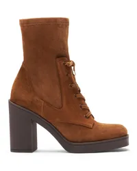 Stuart Weitzman Everitt 80 Bootie - Frau Stiefel Und Stiefeletten Coffee Tonal Coffee