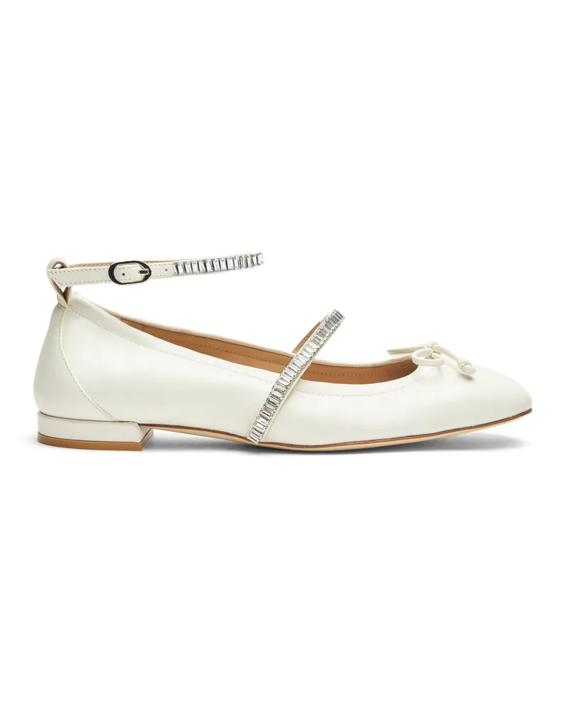 Stuart Weitzman Stefanie Ballet Flat - Frau Loafer Und Flache Schuhe Cream/clear Cream