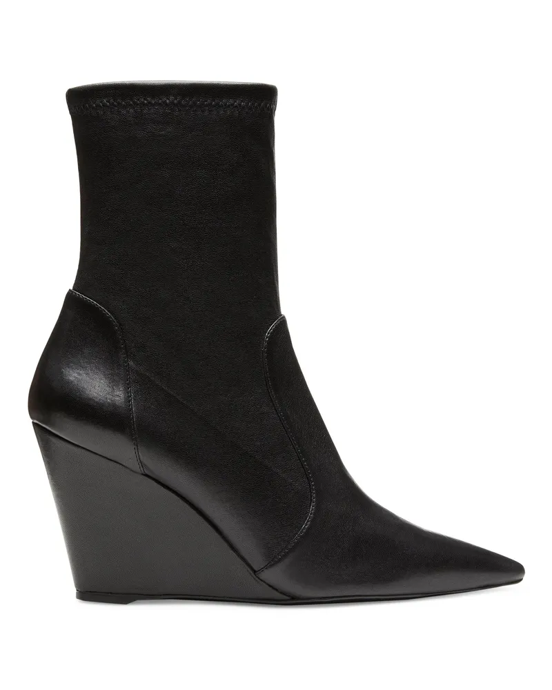 Stuart Weitzman Stuart Wedge 85 Sock Bootie - Frau  Schwarz Schwarz