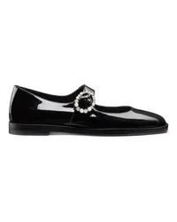 Stuart Weitzman Loralei Crystal Mary Jane - Frau Loafer Und Flache Schuhe Schwarz Schwarz