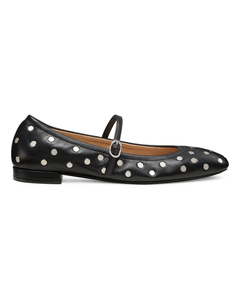 Stuart Weitzman Claris Stud Ballet Flat - Frau Loafer Und Flache Schuhe Black Black