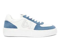 Sw Courtside Monogram Sneaker - Frau Sneakers Weiß/blau-stahl
