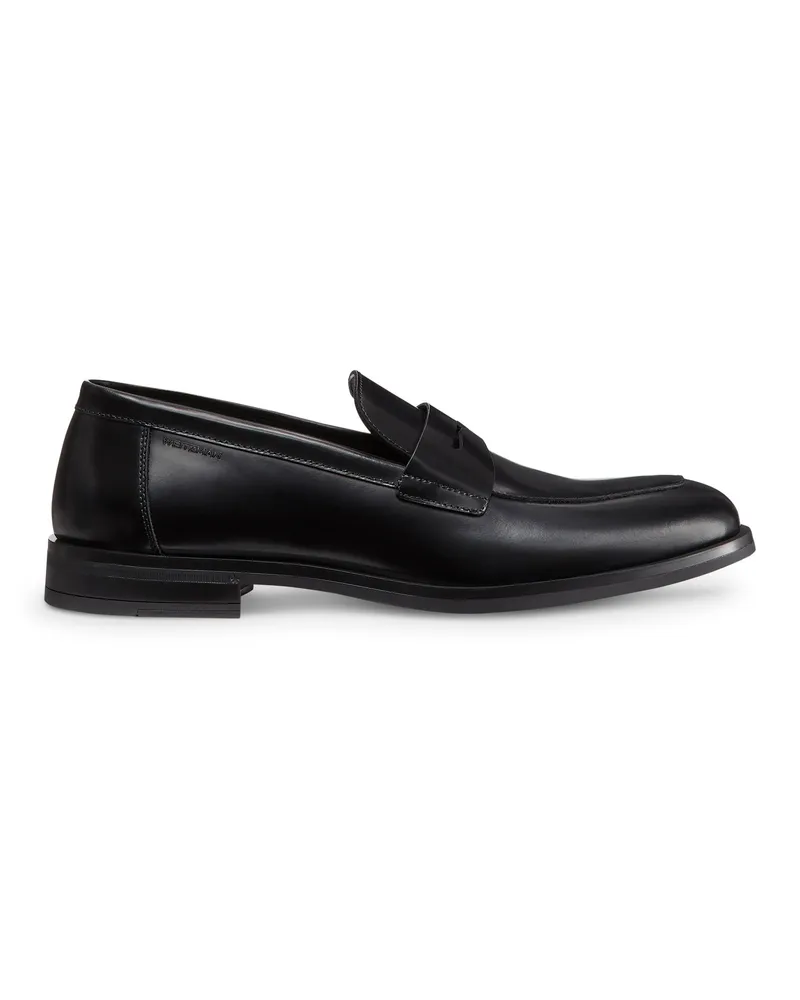 Stuart Weitzman Sw Club Classic Penny Loafer - Mann Loafers Schwarz Schwarz