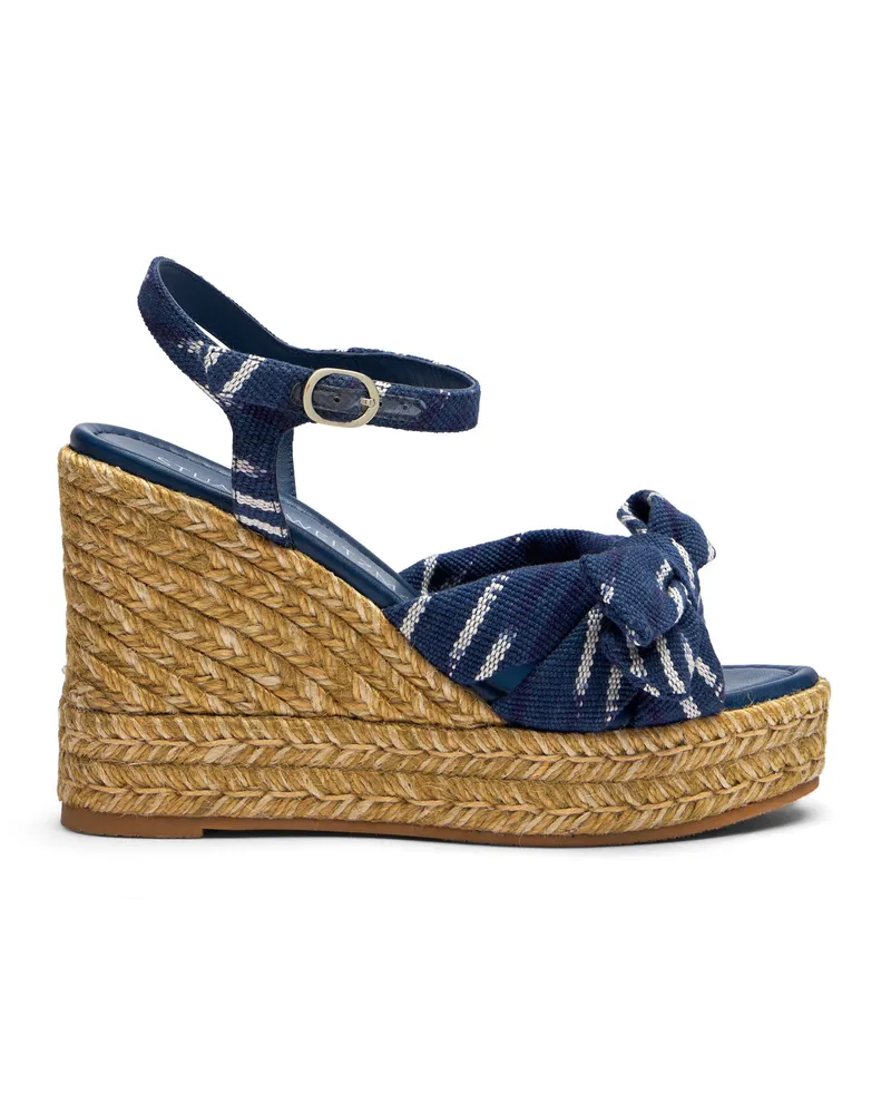 Stuart Weitzman Sofia Espadrille Wedge - Frau Keilabsatzschuh Indigo/natur Indigo