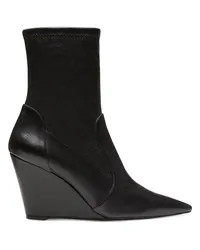 Stuart Weitzman Stuart Wedge 85 Sock Bootie - Frau  Schwarz Schwarz