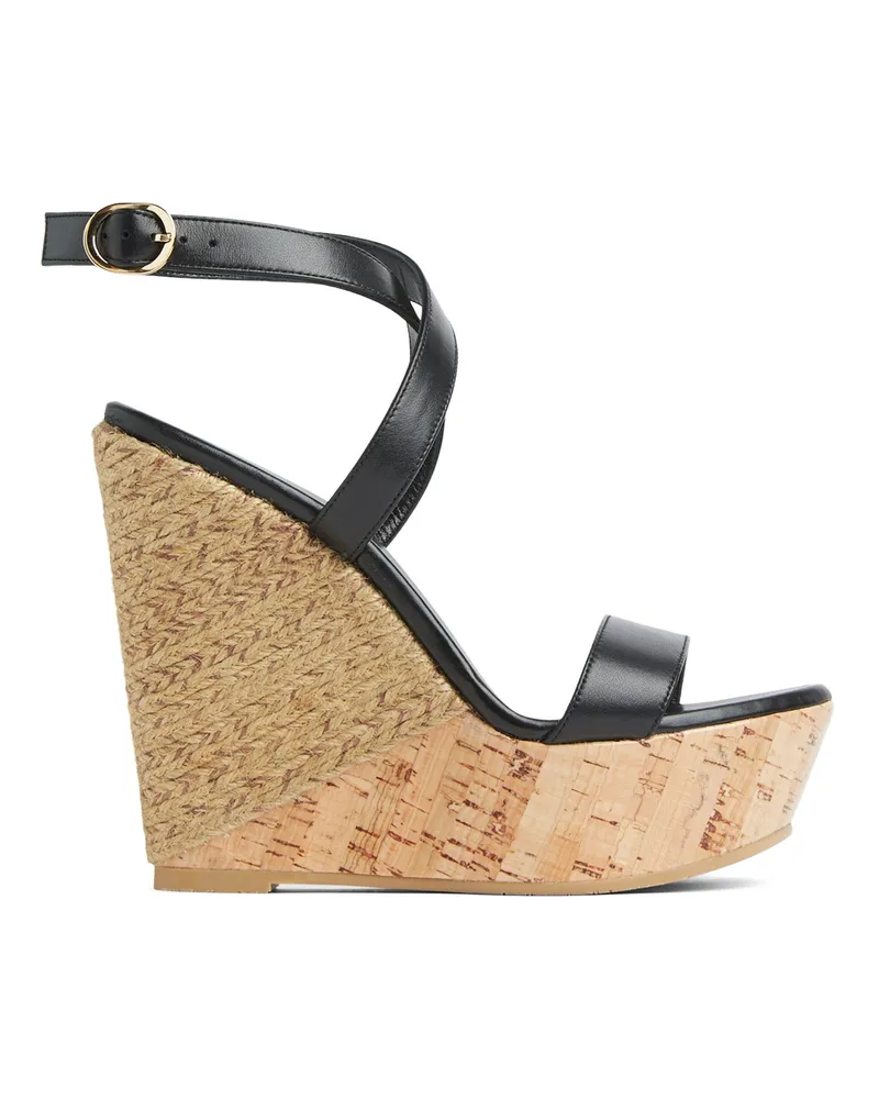 Stuart Weitzman 5050 Wedge Sandal Frau Schwarz