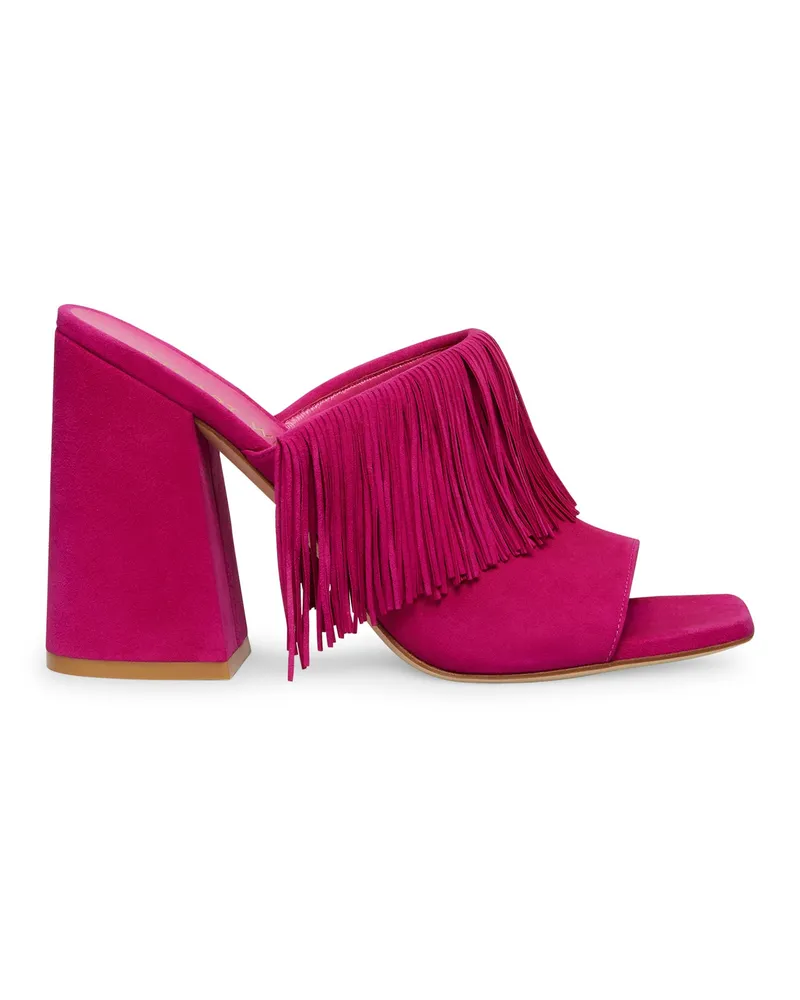 Stuart Weitzman Tia Fringe 100 Slide - Frau  Begonie Begonie