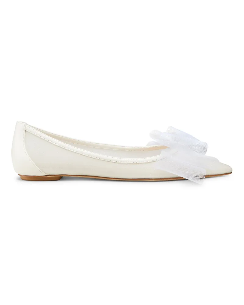 Stuart Weitzman Blushing Bow Flat - Frau Loafer Und Flache Schuhe Creme/weiss Creme