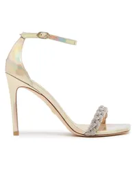 Stuart Weitzman Nudistcurve 100 Highshine Sandal - Frau Sandalen Platin Platin