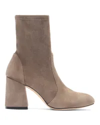 Stuart Weitzman Flareblock 85 Stretch Bootie - Frau Stiefel Und Stiefeletten Stein Stein