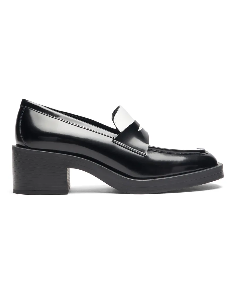 Stuart Weitzman Kaia 40 Loafer - Frau Loafer Und Flache Schuhe Schwarz Weiß Schwarz