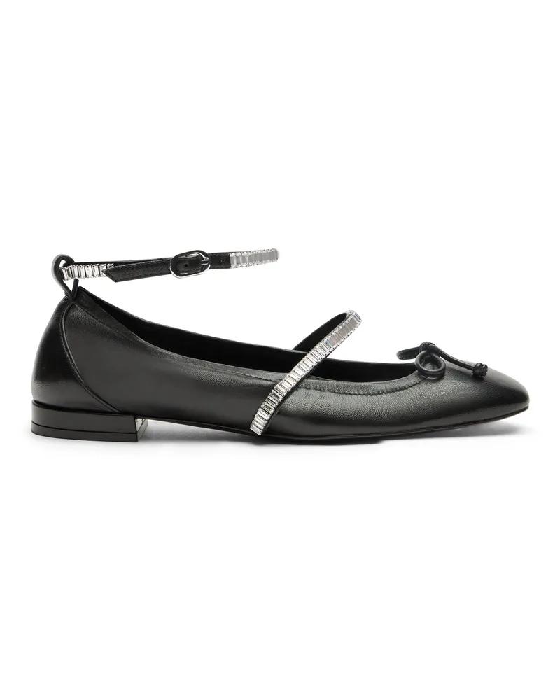 Stuart Weitzman Stefanie Ballet Flat - Frau Loafer Und Flache Schuhe Black/clear Black