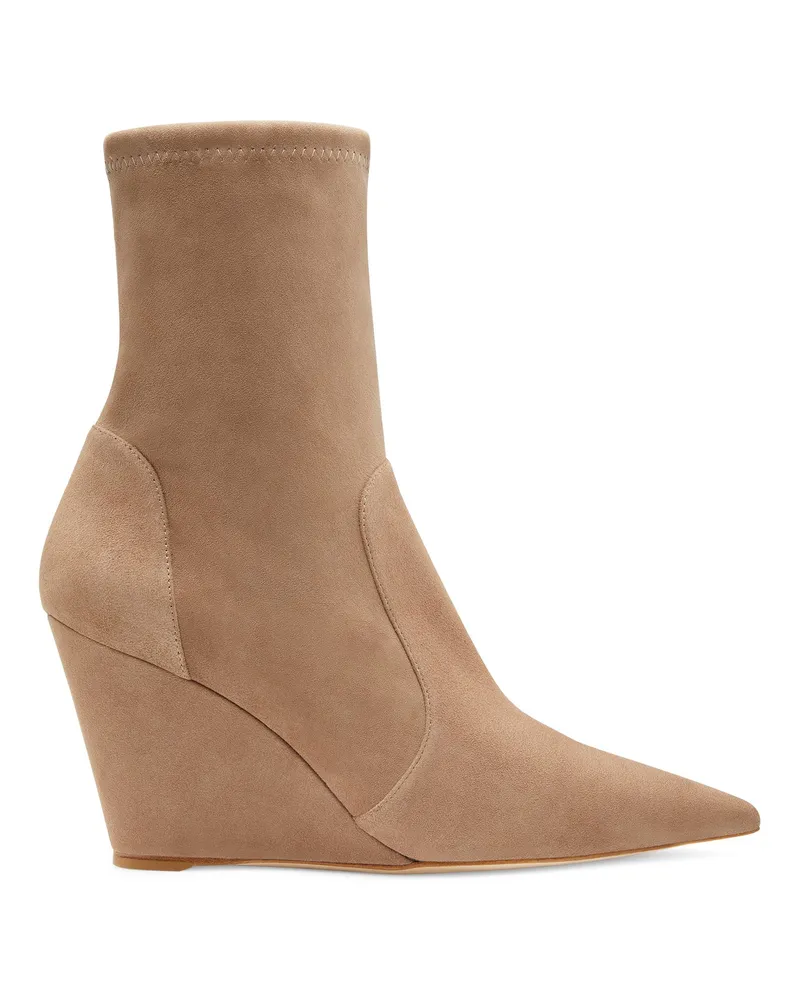 Stuart Weitzman Stuart Wedge 85 Sock Bootie - Frau  Cashmere Cashmere