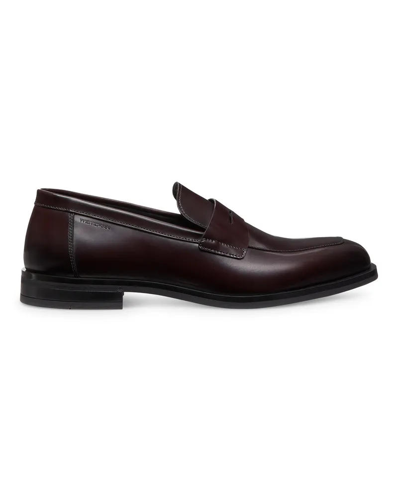 Stuart Weitzman Sw Club Classic Penny Loafer - Mann  Burgundy Burgundy