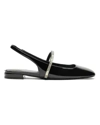 Stuart Weitzman Stefanie Slingback Flat - Frau Loafer Und Flache Schuhe Black/clear Black