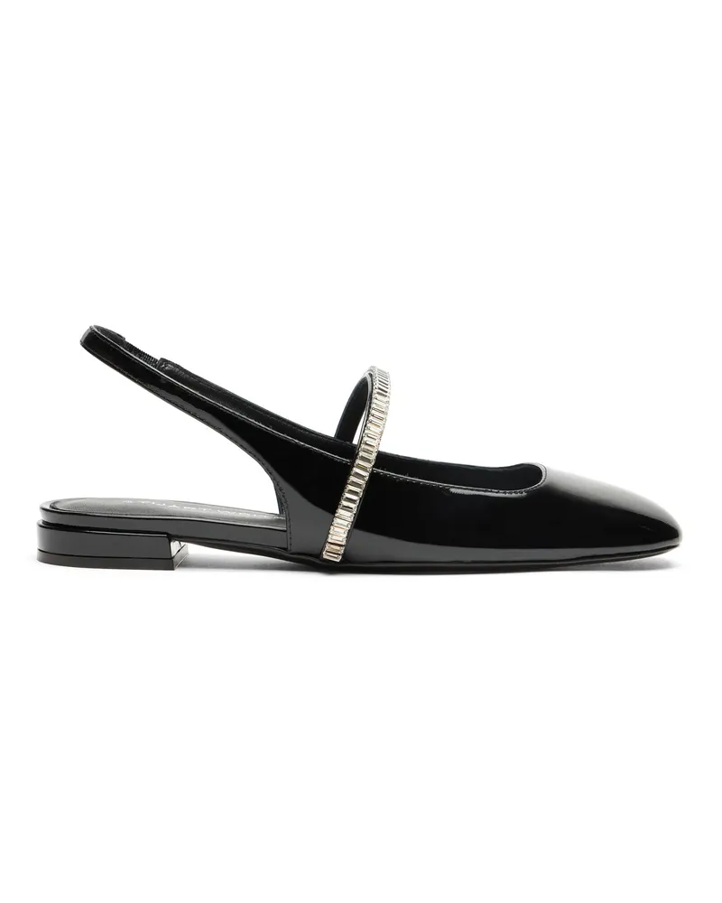 Stuart Weitzman Stefanie Slingback Flat - Frau Loafer Und Flache Schuhe Black/clear Black