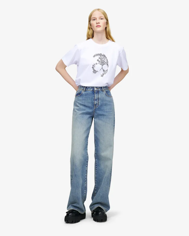 Alexander McQueen Jeans mit weitem Bein - Item 848913QMAD04383 Ausgewaschenes