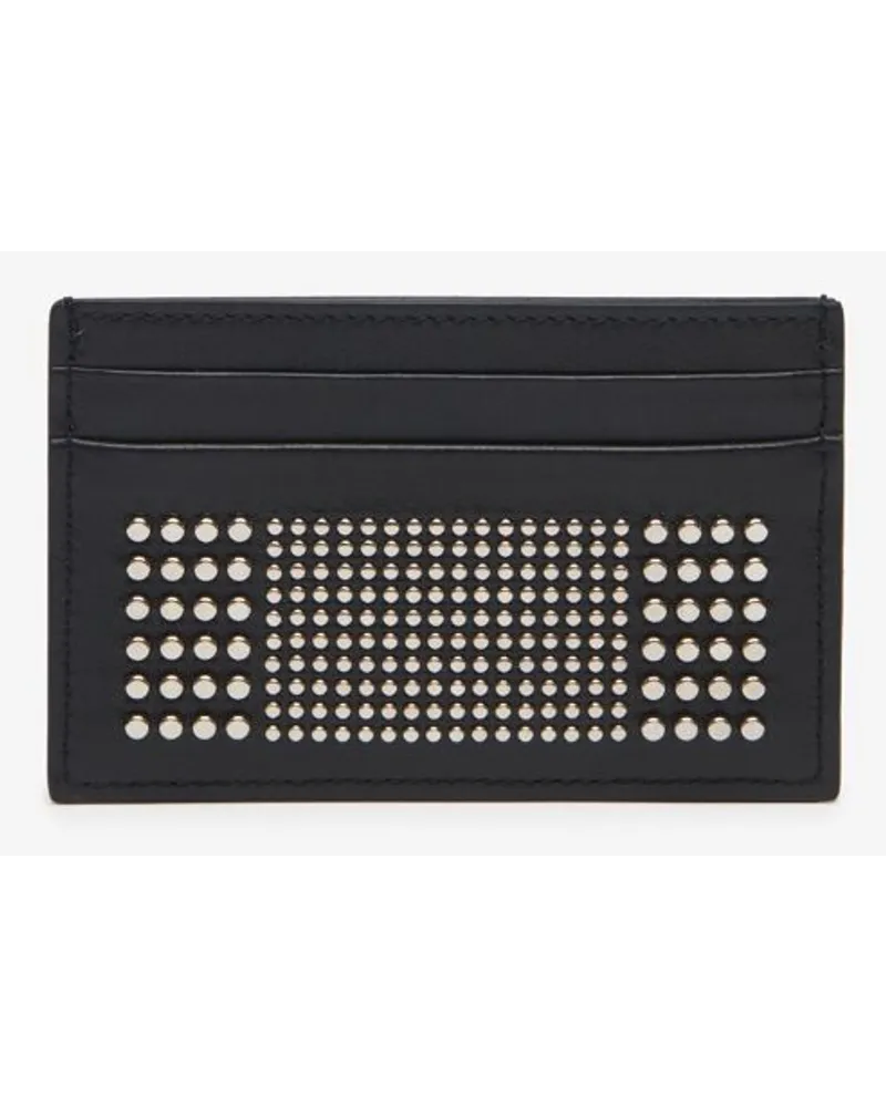 Alexander McQueen Kartenetui mit Studs Schwarz