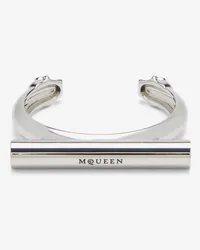 Alexander McQueen Manschette mit kurzer Querstange Palladium