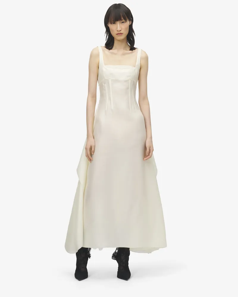 Alexander McQueen Abendkleid mit Korsett - Item 847925QBADM9019 Kreide