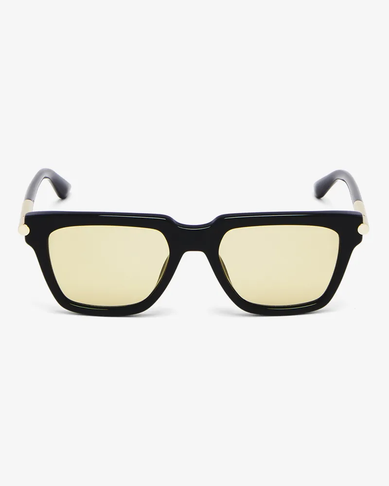 Alexander McQueen T-Bar Icon Square Sonnenbrille - Item 841552J07491150 Schwarz