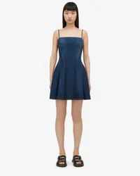 Alexander McQueen Minikleid aus Denim Indigo