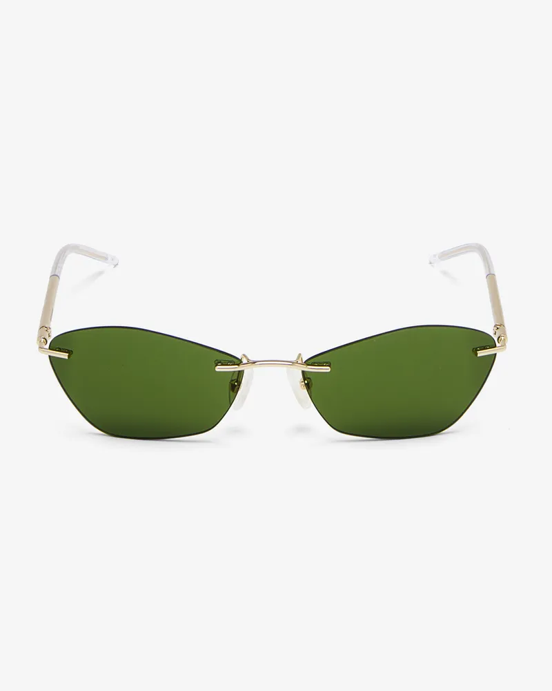 Alexander McQueen Schmale T-Bar Sonnenbrille - Item 852610I33302075 Gold