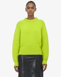 Alexander McQueen Rundhals-Pullover Acid-gelb