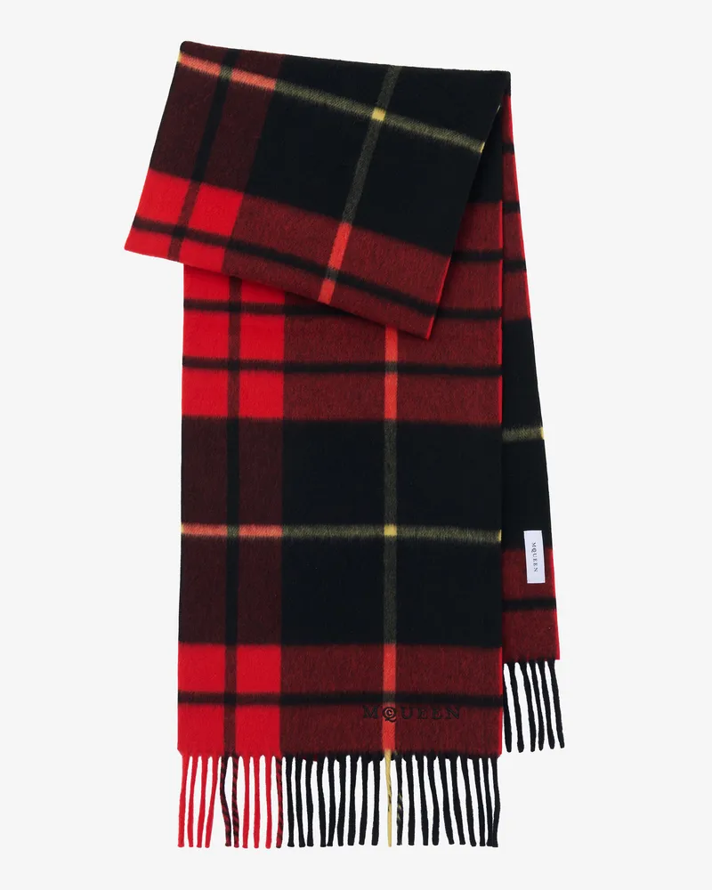 Alexander McQueen Tartan-Schal aus Wolle und Kaschmir - Item 8082413814Q6460 Rot