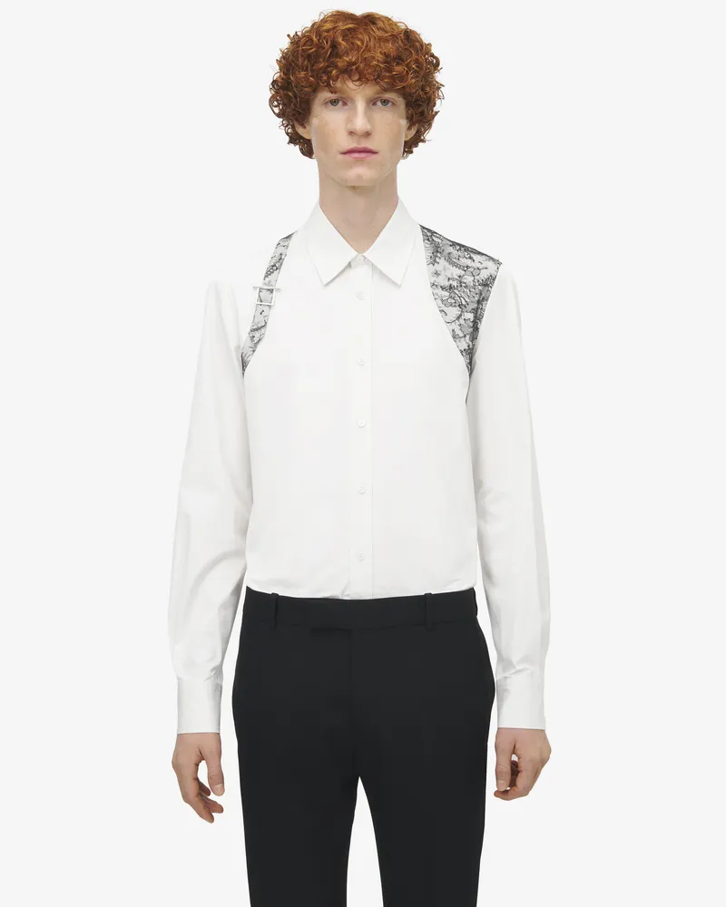 Alexander McQueen Gurt-Hemd aus floraler Spitze - Item 847291QNAAX9000 Optical