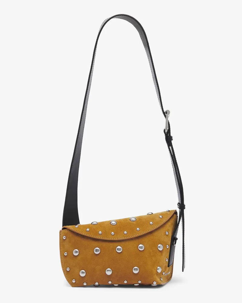 Alexander McQueen McQueen T-Bar Sling Tasche Ocker