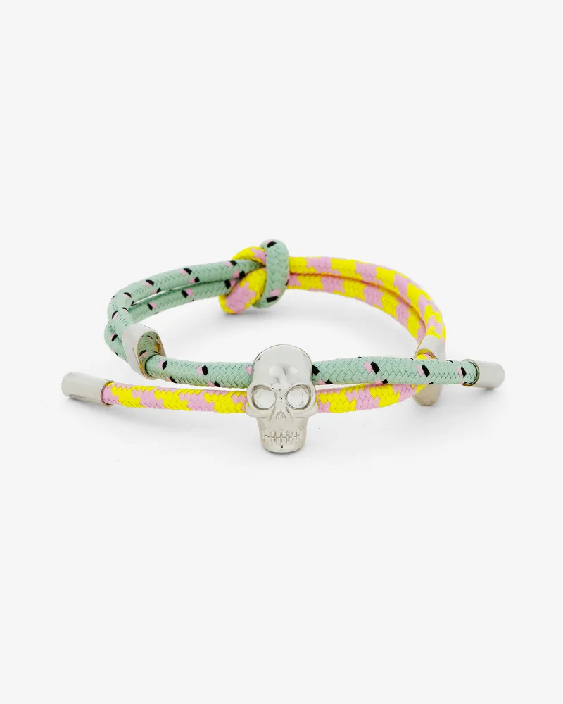 Alexander McQueen Skull Schnurarmband - Item 8371521AAVA5940 Gelb