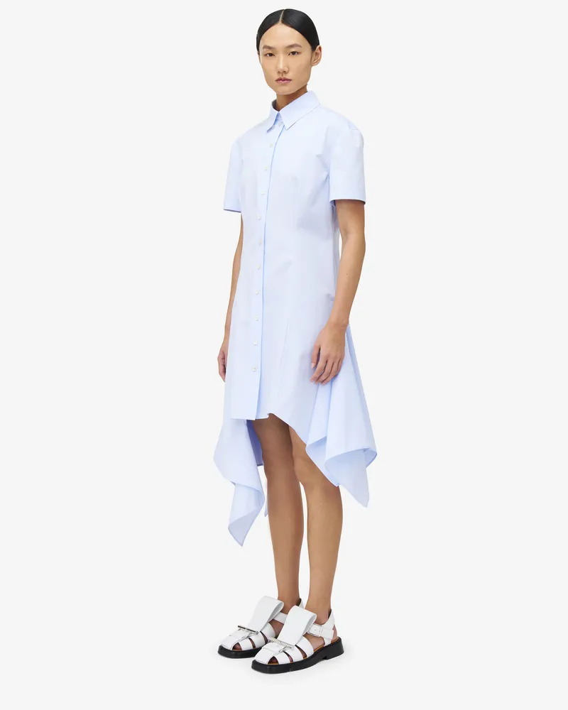 Alexander McQueen Asymmetrisches Hemdkleid - Item 833870QAABC4331 Hemd-blau