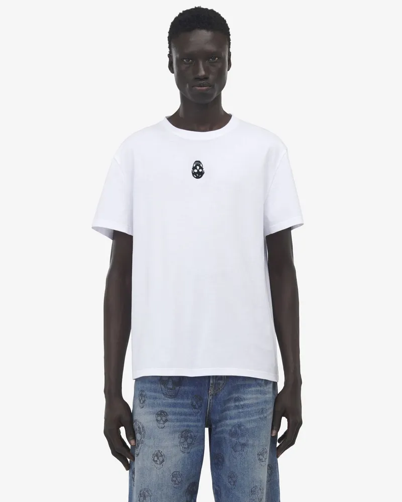 Alexander McQueen Basic-T-Shirt Weiss