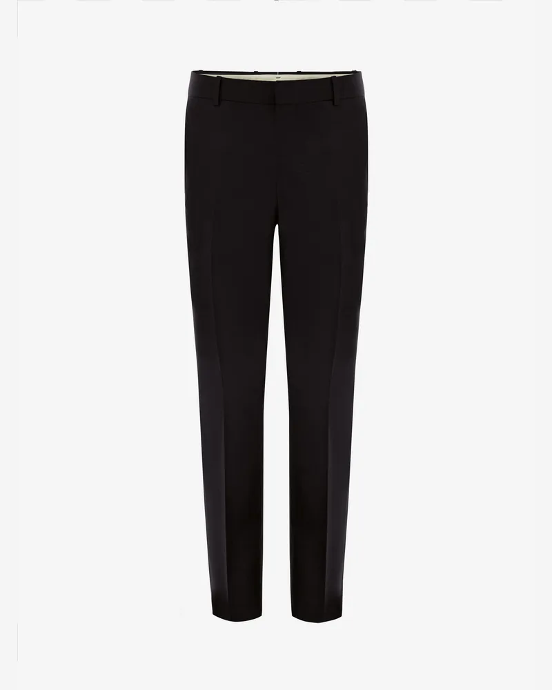 Alexander McQueen Hose McQueen Classic aus Mohairwolle mit Webkante Noir