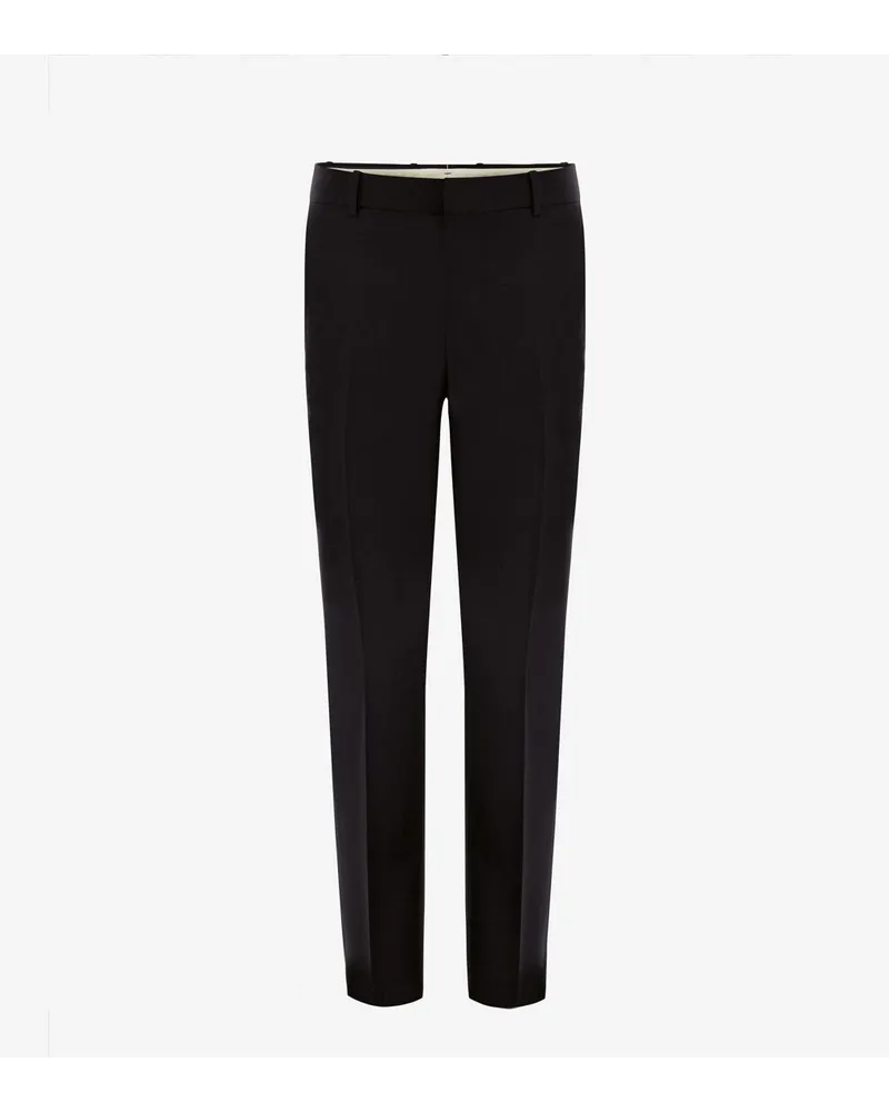 Alexander McQueen Hose McQueen Classic aus Mohairwolle mit Webkante Noir