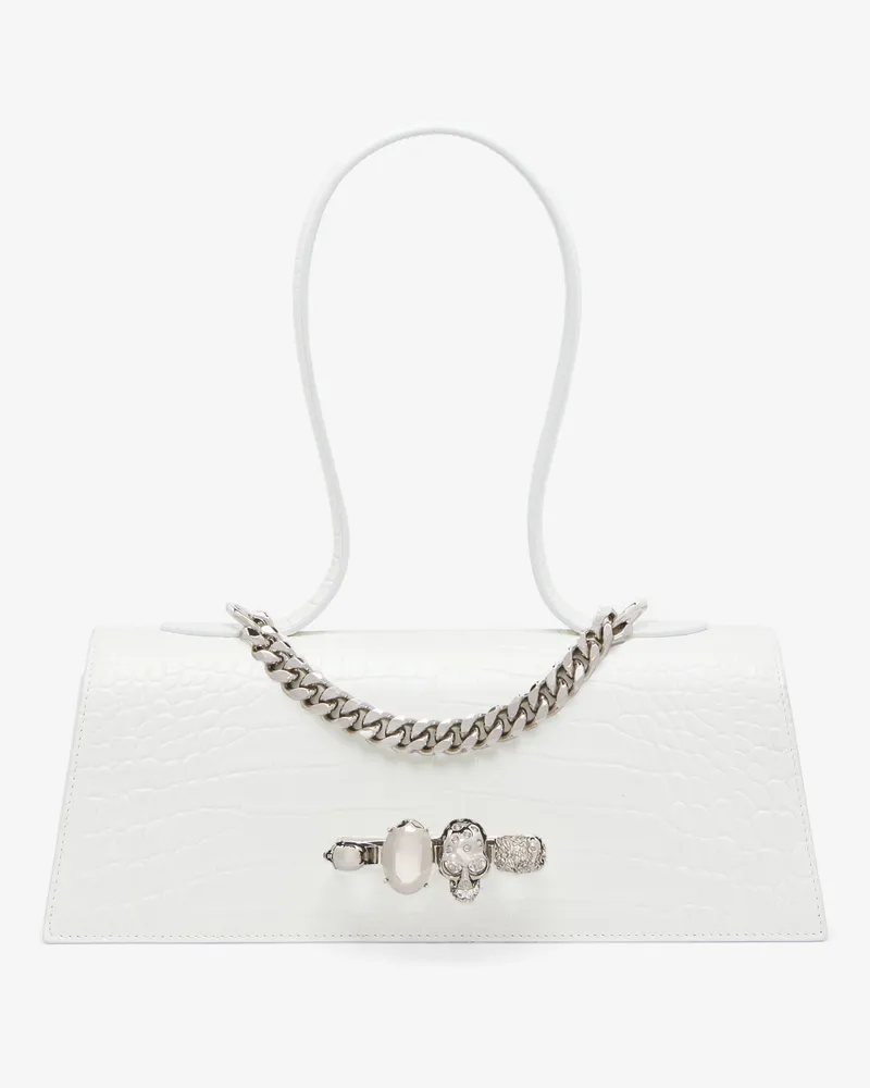 Alexander McQueen Jewelled Top Handle - Item 8661371HBT29013 Weiss