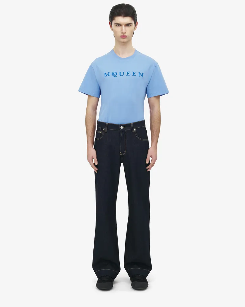 Alexander McQueen Denim-Jeans mit weitem Bein - Item 839142QYAAB4244 Indigo