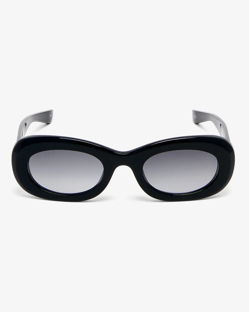 Alexander McQueen McQueen Logo Oval Sunglasses - Item 841891J07491053 Schwarz