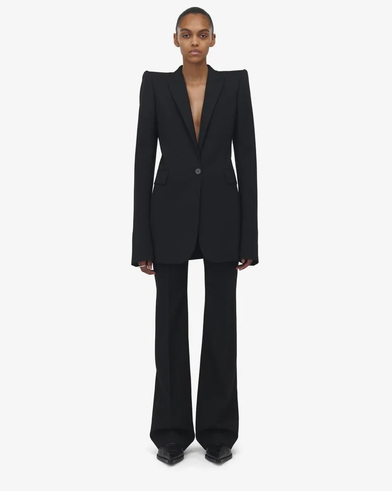 Alexander McQueen Couture-Bootcut-Hose Schwarz