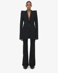 Alexander McQueen Couture-Bootcut-Hose Schwarz