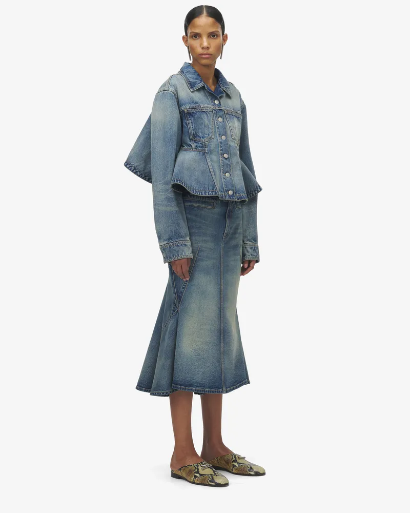 Alexander McQueen Stonewash Denim Kickback Rock - Item 826751QMADG4315 Indigo