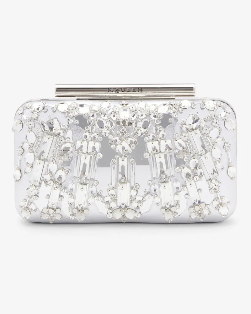 Alexander McQueen T-Bar Box-Clutch - Item 8137151HBC18490 Silber