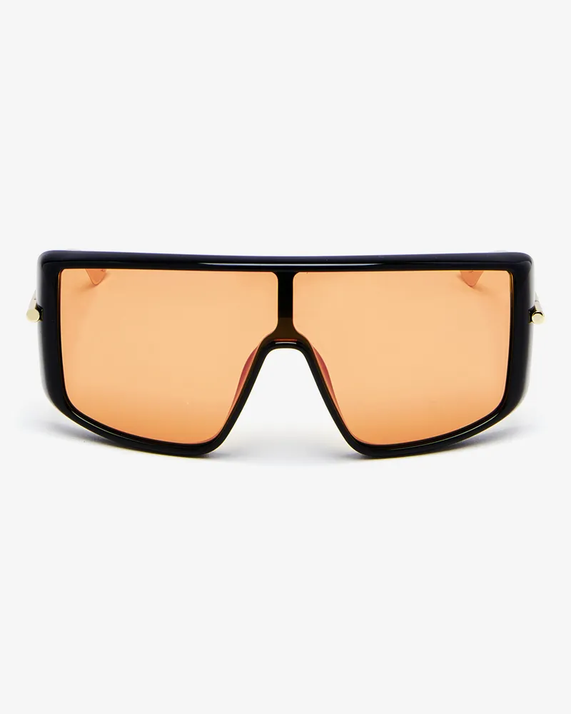 Alexander McQueen T-Bar Visor-Sonnenbrille - Item 852607J07701155 Schwarz